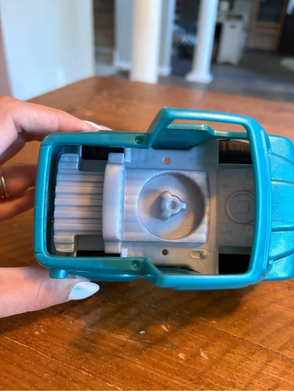 Fisher Price Little People teal truck as is